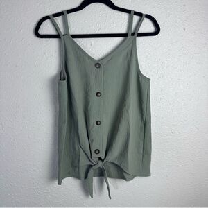 Gilli Sage Green Button-Down Women’s Top Size‎ Medium